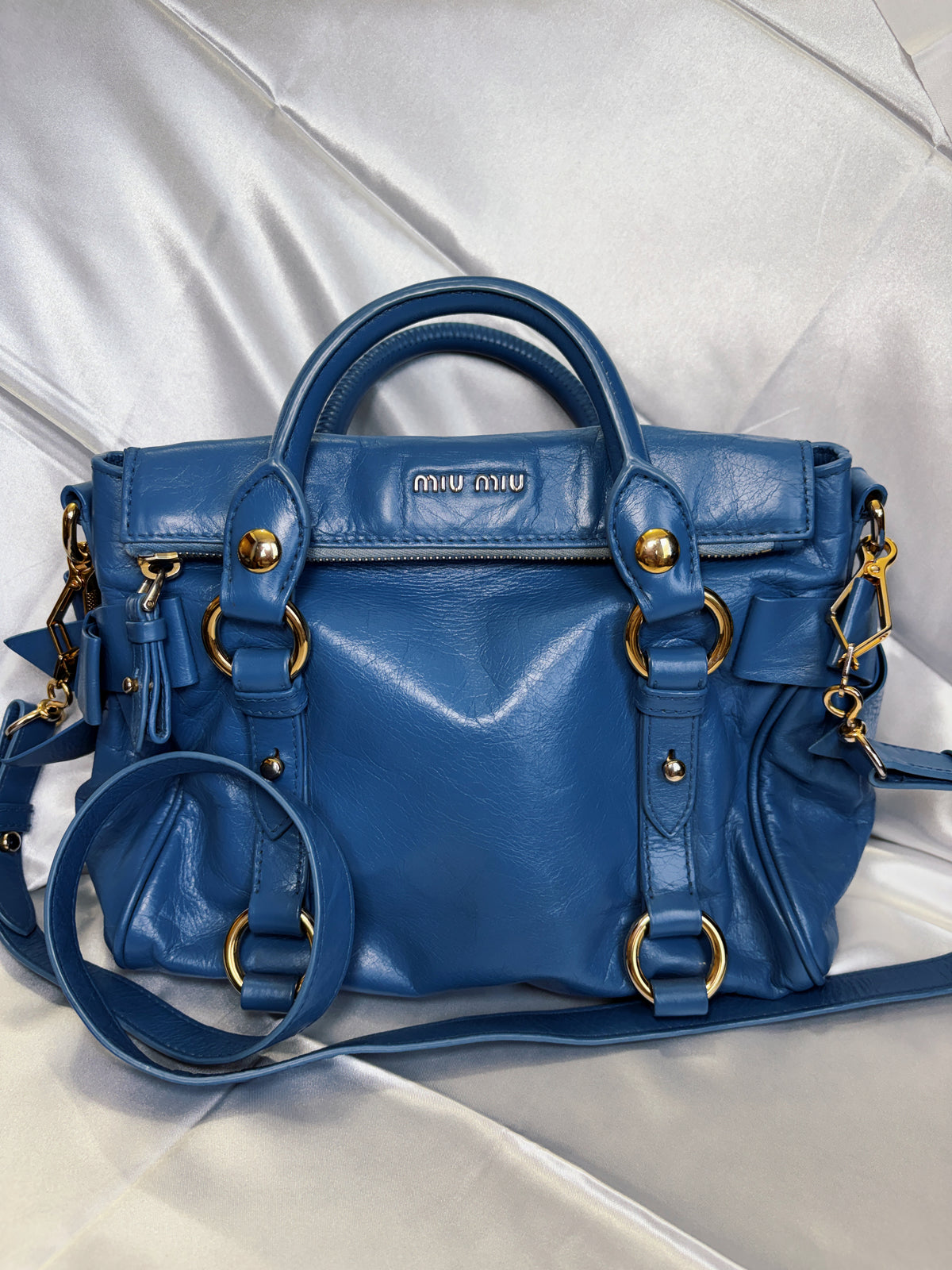 Miu Miu Vitello Lux Bow Bag